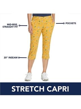 IZOD Golf Stretch Capri Pants with Pockets. 2. NWT.
